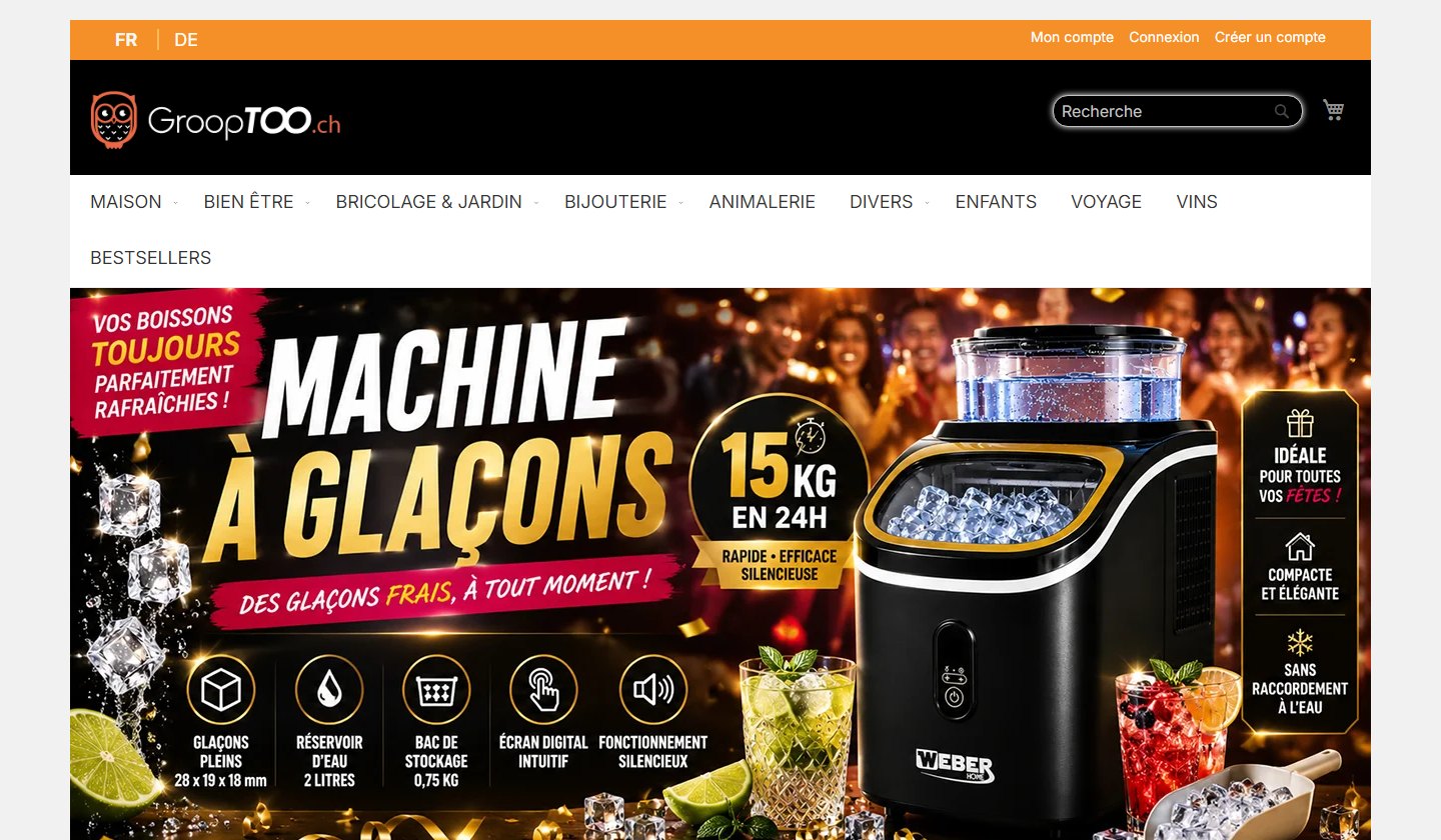 GroopToo, boutique suisse de bonnes affaires